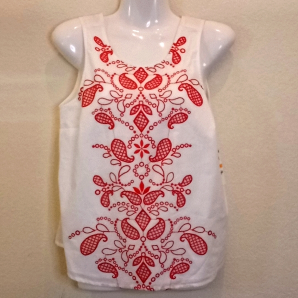 Maison Jules Embroidered Tank Top